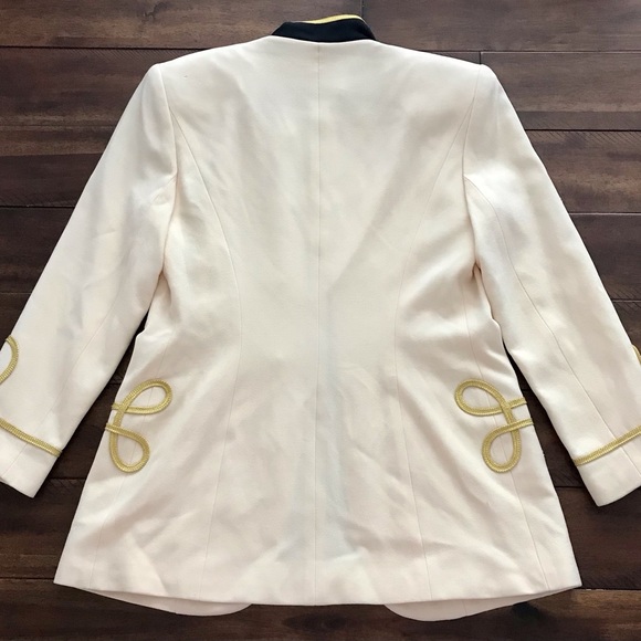 Vintage Cache Ivory Black and Gold Blazer, Ringmaster,Toy Soldier Costume Jacket - Picture 3 of 7